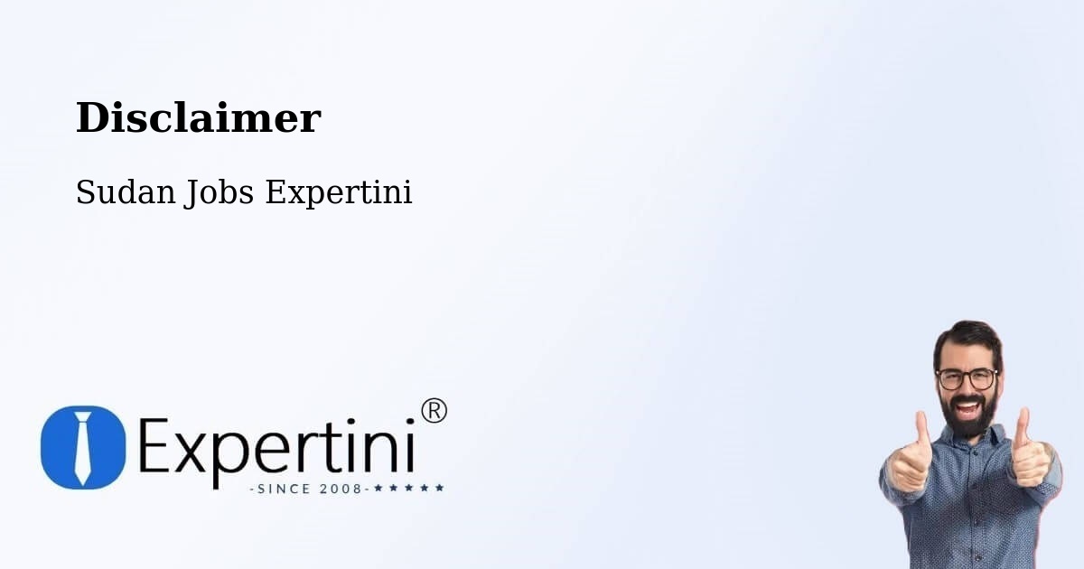 Disclaimer – Dilling - Sudan Jobs Expertini